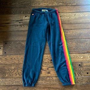Aviator Nation rainbow sweatpants size medium. Great condition!!